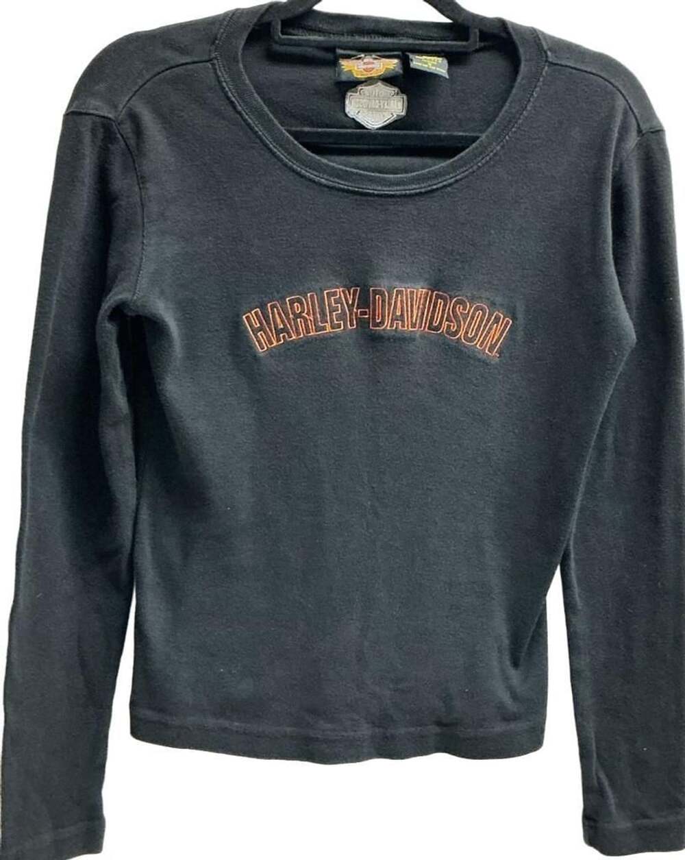 Harley-Davidson Long Sleeve Shirt Size S Black Cotton